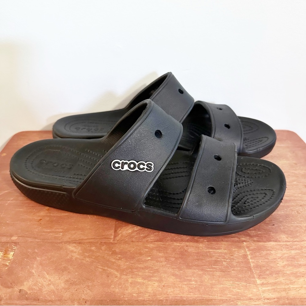 Crocs Baya Platform Classic Two-Strap Sandals Iconic Comfort Black Size Men’s 13